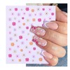 DUKASOU Nagelsticker Selbstklebend Frühling Blumen Nagelaufkleber 5D Stereoskopisch Nail Art