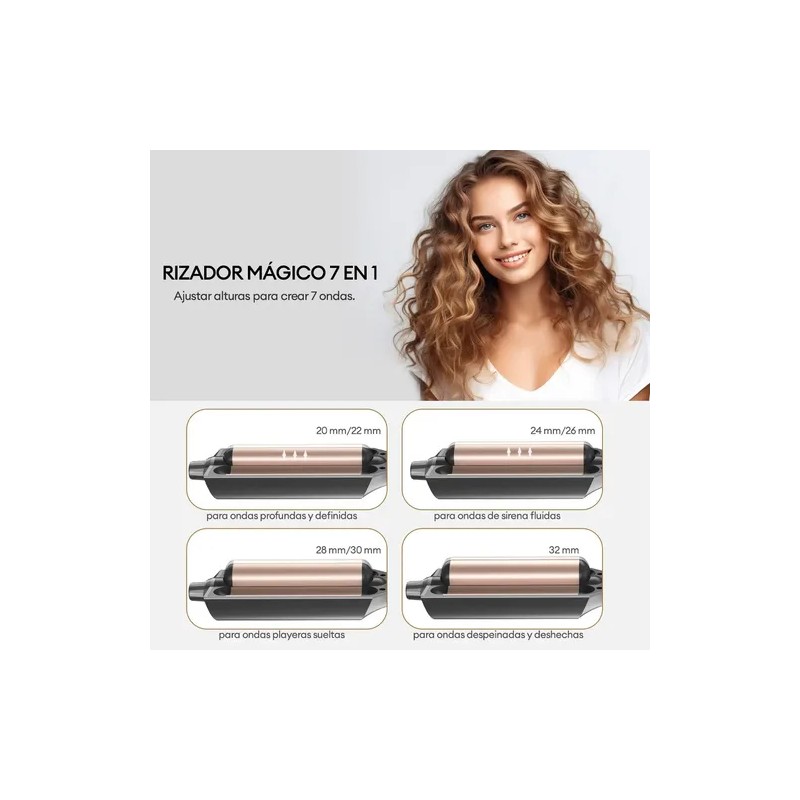 Waflera Cabello Rizador De Pelo Tenazas Profesional 20-32mm