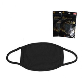 Black Cotton Mask Single Pack 3ea