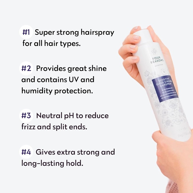 No Nothing Sensitive Extra Hold Hairspray, Unscented Finishing Spray for