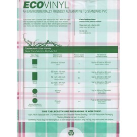 Kane Home PEVA Vinyl Tablecloth Flannel Back Waterproof Easter Plaid Table Cover (52 x 90 Rectangle)