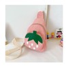 Hiflyer Pink Strawberry Sling Backpack, Small Backpack for Girls, Kawaii