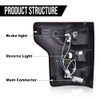 G-PLUS Rear Tail Light Lamp W/Bulbs & Wiring Harness Left