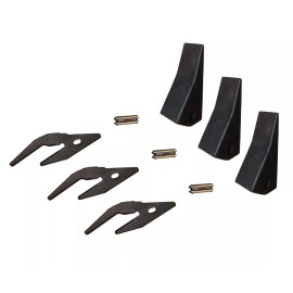 Quality Aftermarket 3 Backhoe, Excavator Bucket Shanks Fits 1" Lip, Dirt Teeth & Pins- 230SP, T230SP