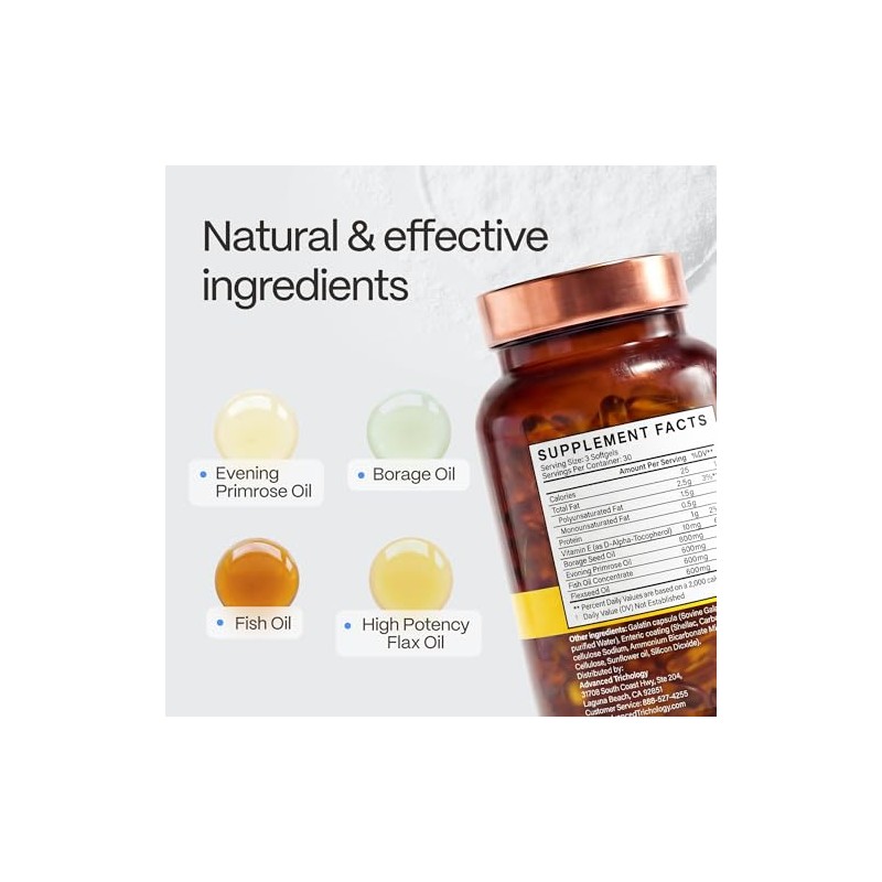 Advanced Trichology EFA Completo con Óptima Omega 3 6 9