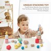 CHILDLIKE BEHAVIOR 36-Piece Wooden Stacking Rocks Game for Toddlers -