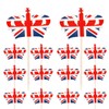 SHATCHI Union Jack Crowns Toothpicks Cupcake Toppers Britain Cocktail Stick