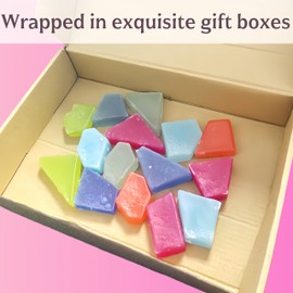 Rainbow Edible Gem Candies 8.8oz - Irregular Shaped Crispy Crystal Clusters