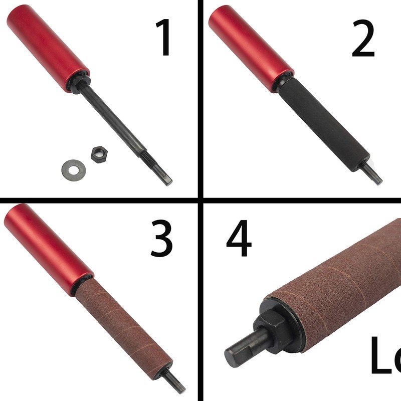 Portable Spindle Sander Hand-Held Rubber Sanding Drum for Drill 4-1/2"