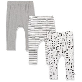Honest Baby Baby Infant Organic Cotton Cuff-Less Harem Pants Multi-Pack, 6-9 Months