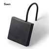Sunlit Geometric Decorative Shower Curtain Hooks, Matte Square Geometric Black