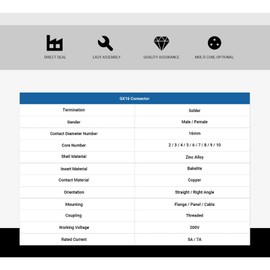 Elecbee GX16 8 Pin 90 Degree Connector, GX16 8 Pin Aviation Connector Thread Metal Aviation Cable Connector GX16 Aviation Plug Set Male and Female Round Connector