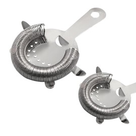 Hawthorne Cocktail Strainer, Stainless Steel Bar Strainer, Professional 4 Prong Strainer with 100 Wire Spring