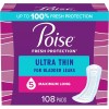 Poise Ultra Thin Incontinence Pads for Women Light Moderate Maximum