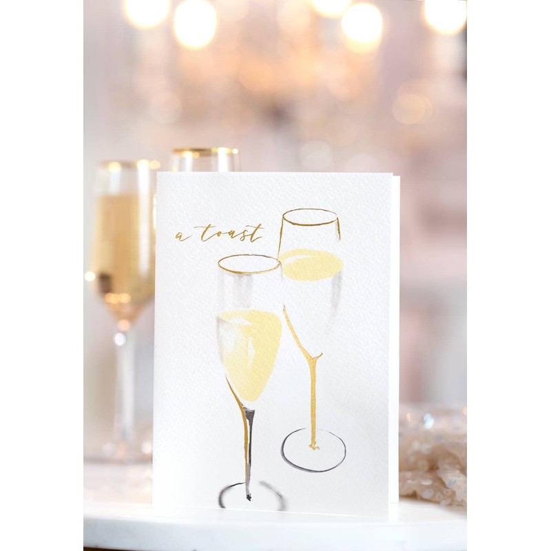 Papyrus Wedding Card for Couple (Champagne Toast)