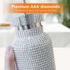 HAPPOW 25oz Sparkly Water Bottle,Diamond Metal Water Bottle with Chain,