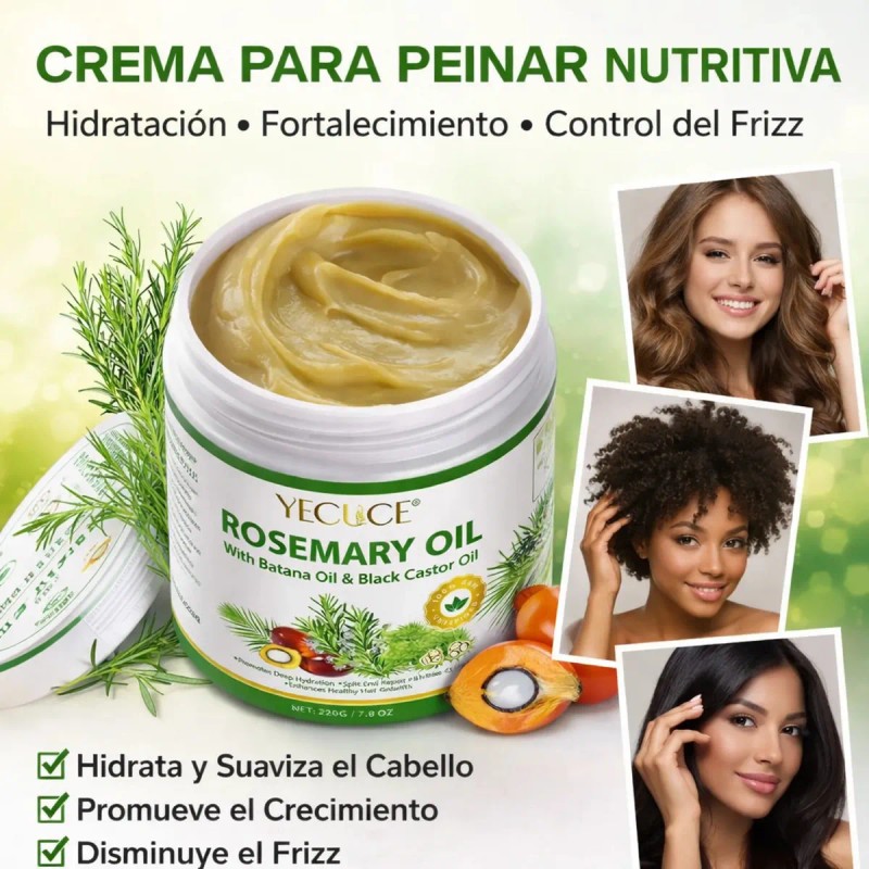 Crema Capilar Batana Oil Ricino 220 G Cabello Seco Y