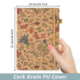 Tunejoy Bullet Journal Blanko Notizbuch A5 mit 100 blatt Leerseite Hardcover Skizzenbuch für für Reisende, Schüler und Büro