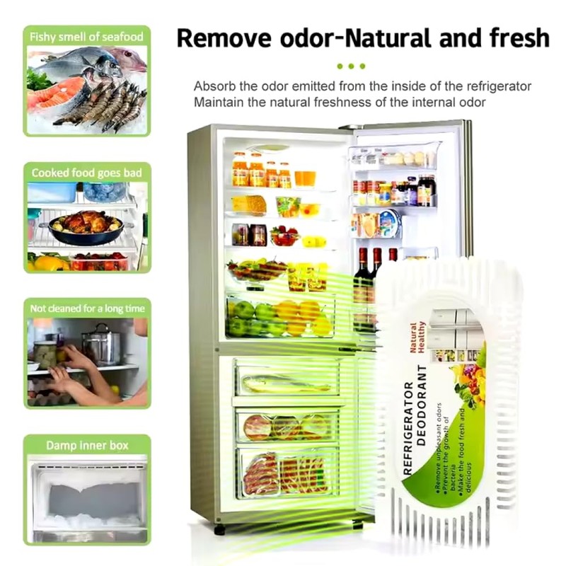Exle Unscented Activated Charcoal Refrigerator Deodorizer - More Effective Than