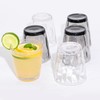 EazyBreezy 6 Pcs Plastic Tumblers Unbreakable Drinking Glasses Stackable Water