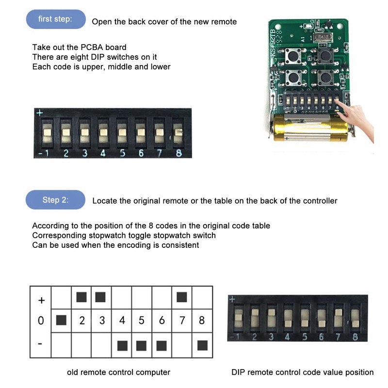 4Pcs Remote Control Key 433 MHz Copy Remote Controller for