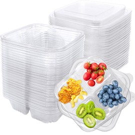 Cmaqpw 30 Pcs Bento Snack Containers,4 Compartment Meal Prep Lunch Containers with Lids,Food Storage Containers for Food Storage School Work Travel