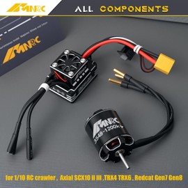 NMNRC 3548 1200kv Brushless Motor & 80A Brushless ESC for 1/10 Axial SCX10 II III TRX4 TRX6 Redcat Gen7 Gen8 RC Crawler Series Upgrades Part