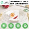 PARTY BARGAINS 10" Organic Collection Hammered Dinner Plates with Gold