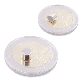 Brudazon 50 Mini Disc Magnets 5 x 4 mm N52 Strongest Level Neodymium Magnets Ultra Strong Power Magnet for Model Making, Photo, Whiteboard, Notice Board, Fridge, Crafts, Magnetic Disc Extra Strong