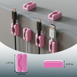 Clips de silicona para gestión de cables, organizador de cables para cables, clips de luz de cuerda, organizador de cables de electrodomésticos, organizador de computadora reutilizable sin residuos