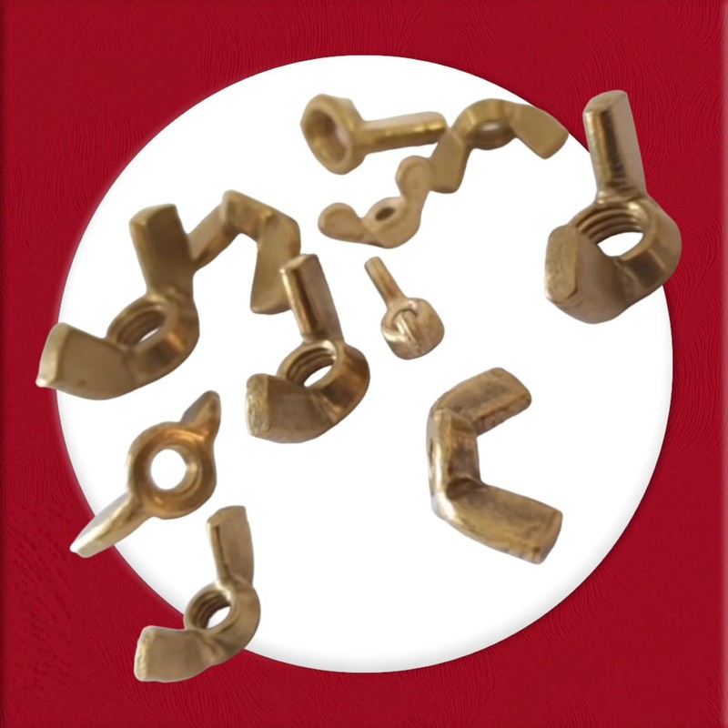 M5 Solid Brass Wing Nuts DIN315 (Pack of 10)