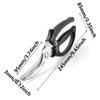 TopHomer Heavy Duty Kitchen Scissors, Stainless Steel Poultry Shears Multipurpose