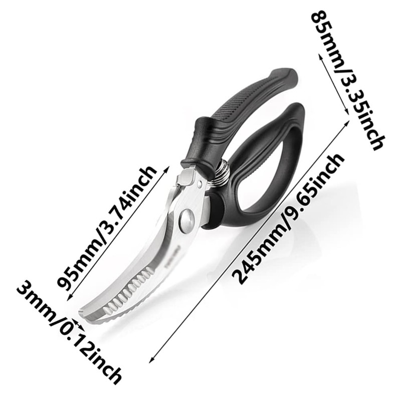 TopHomer Heavy Duty Kitchen Scissors, Stainless Steel Poultry Shears Multipurpose