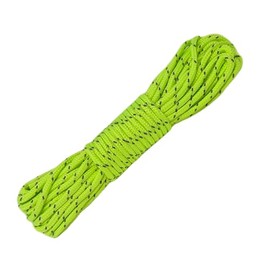 ESW LEISURE Guyline Rope For Tents Awning Camping Strong Lightweight Paracord Guy Ropes Guy Lines Outdoor Umbrella Bivvy Caravan Gazebo Cord Line (Fluorescent Green With Reflective Strip, 10 Metres)