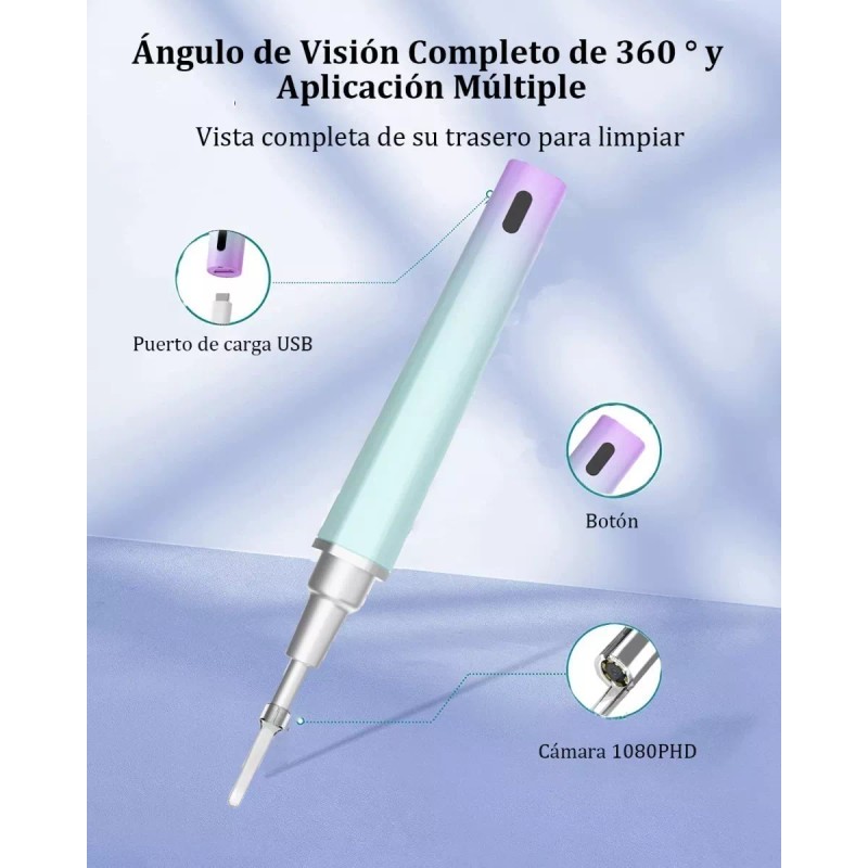 Suweazc Herramienta Con Cámara 1080p P/limpieza De Oído, 7 Piezas