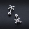 16g Sparkling Cubic Zirconia Stainless Steel Stud Earrings Tragus Helix