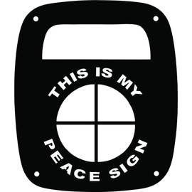 JeepTails This is My Peace Sign Tail Lamp Covers Compatible with Jeep TJ Wrangler - Black - Set of 2