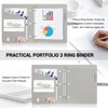 Toplive Padfolio 3 Ring Binder (1'' Round Ring) Business Portfolio