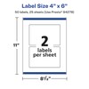 Avery Durable Waterproof Rectangle Labels with Sure Feed, 4" x