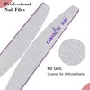 Canvalite 10pcs 80/80 Grit Nail Files for Acrylic Nails Emery