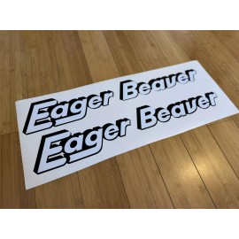 Eager Beaver Trailers Old Style Replacement Stickers 36” (Set Of 2) Decals Logo