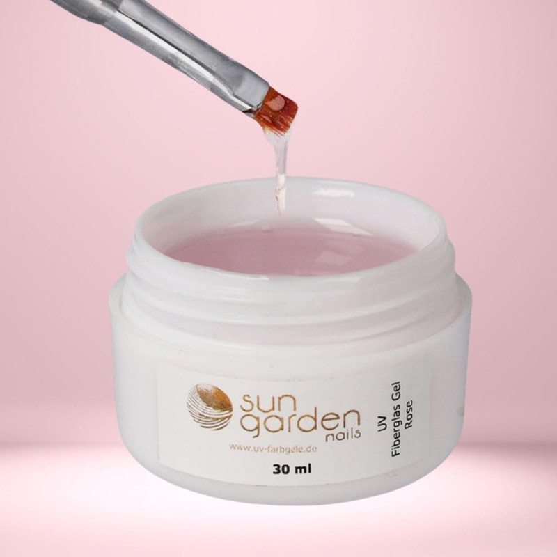 Sun Garden Nails UV Fiberglas Gel Rosa-Klar Aufbaugel 30 ml