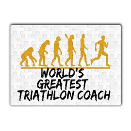 Makoroni - World's Greatest Triathlon Coach Run Runner - Jigsaw Puzzle 80 pcs, DesH86