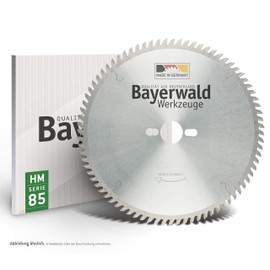Bayerwald - HM Circular Saw Blade - Diameter 254 mm x 2.5 mm x 30 mm | Trapezoidal Flat Tooth Positive (84 Teeth) | Combination Holes | for Finished Cuts in Plastic and Wood