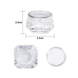 seimeinoki Cream Case, 0.2 oz (5 g), Transparent Jars, Cream Containers, 20 Pieces, Portable, Cosmetic Refill Containers, Hand Cream Containers, Ointment Containers, Aroma Cream, Storage, Divided