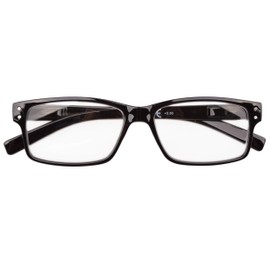 Vintage Reading Glasses Men Women（Black，+1.25）