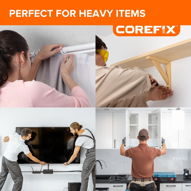 Corefix Strap Cavity Wall Fixing 8 Pack (M5x40mm), Heavy Duty