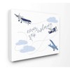 Stupell Industries Never Stop Exploring Airplanes Stretched Canvas Wall Art,
