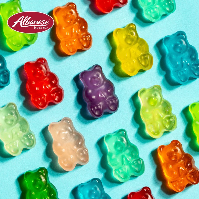Albanese Candy, Blue Raspberry Gummi Bears, 5-pound Bag
