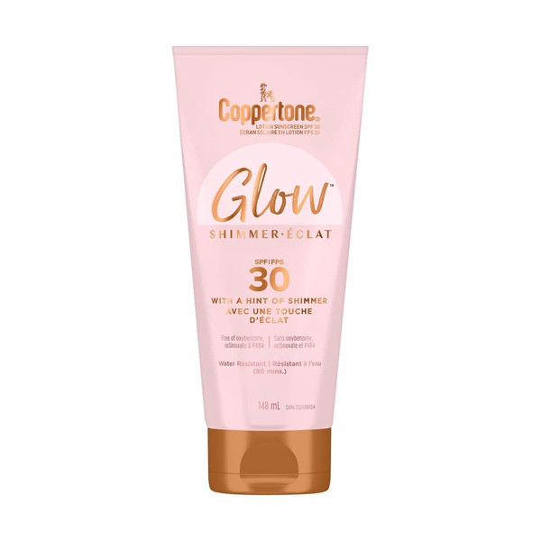 Coppertone Glow Sunscreen SPF 30 (148 mL), Lightweight Sunscreen with